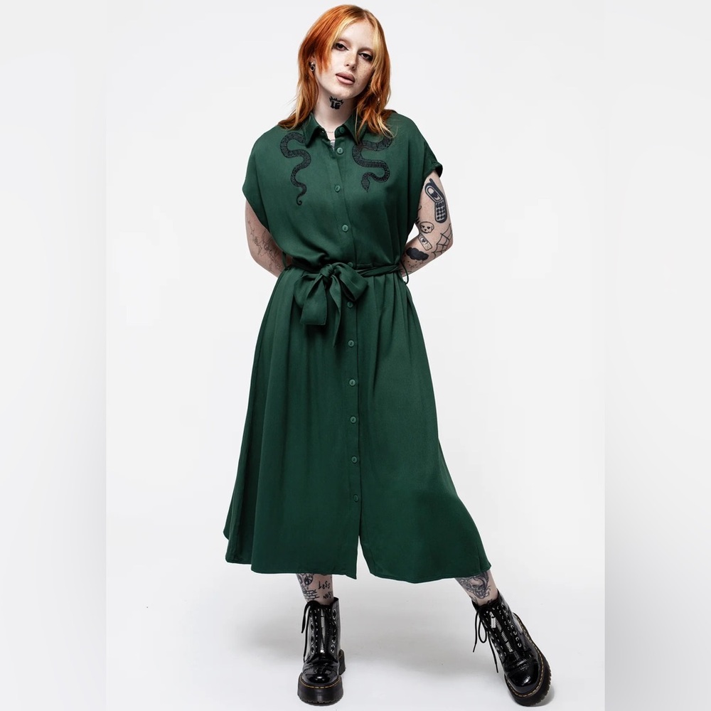 Disturbia Slither Dress in Green